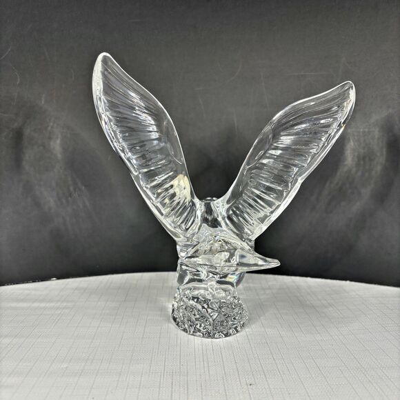 Waterford Flying Eagle Figurine Irish Crystal Sculpture Statue Signed America - Picture 4 of 7